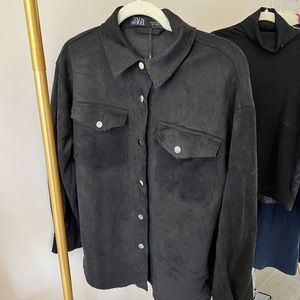 Zara Black Suede Jacket